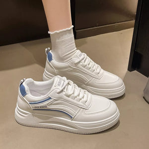Blue with Classic Lace-up Platform Sneakers