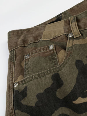 cargo pants in olive with pocketed and full-length