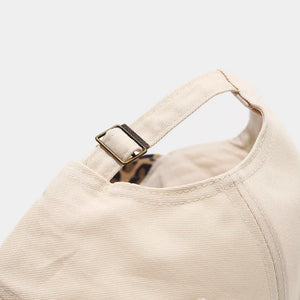 cap featuring leopard-print in tan with cotton Imported Size &amp texture