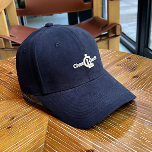 Navy baseball cap with embroidered Chase Clouds logo