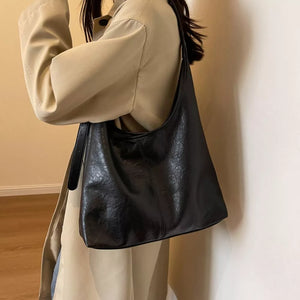 Black with Adjustable Strap Shoulder Bag