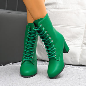 PU Leather,Rubber Imported Size &amp boots in kelly green with structured silhouette