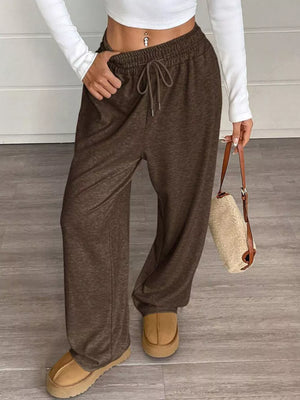 black wide-leg pants