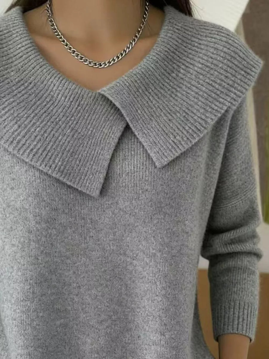 100% acrylic Care instructions: Machine wash cold pullover sweater in Sky Blue with relaxed silhouette
