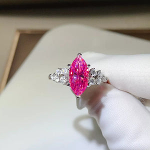 1 Carat Sterling Silver Moissanite Cluster Ring option 3