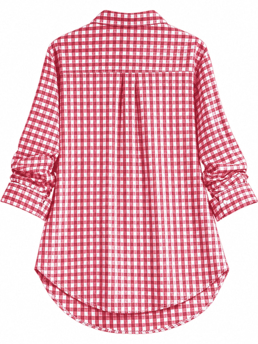 Polyester &amp button-down shirt in Dark Blue with relaxed silhouette