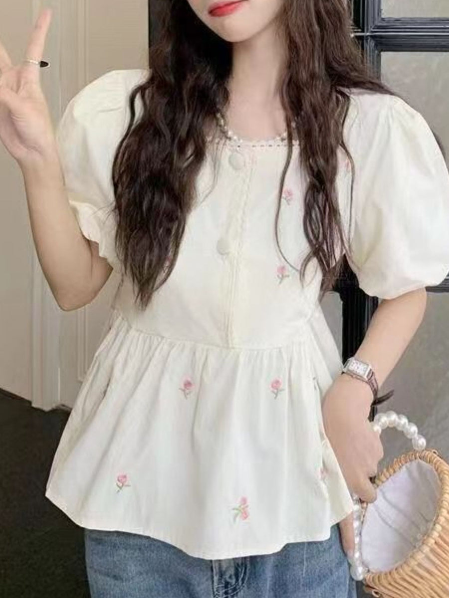 Picture Color blouse with waist-length and pullover