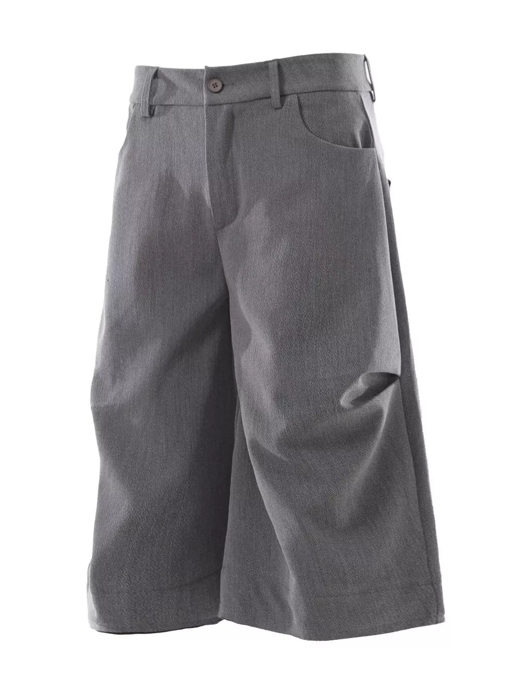 Light Gray Men's Wide Leg Capris