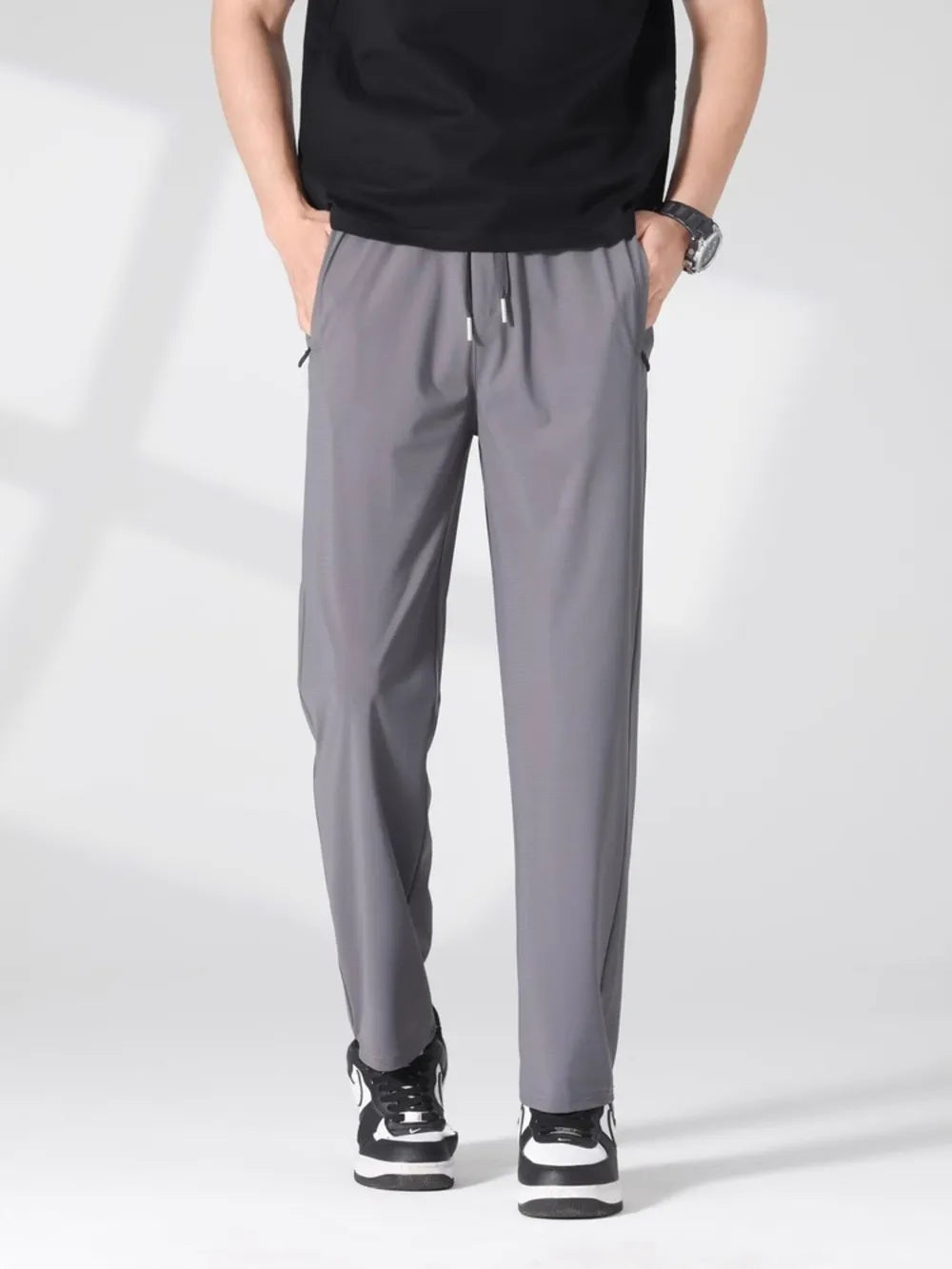 Khaki Men's Plus Size Quick-dry Casual Pants