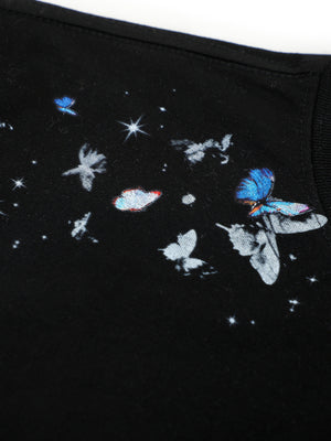 black t-shirt with breathable and short sleeve