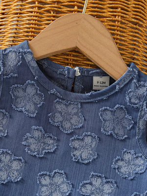 Children's Floral Round Neck Tank And Pants Set in this colorway