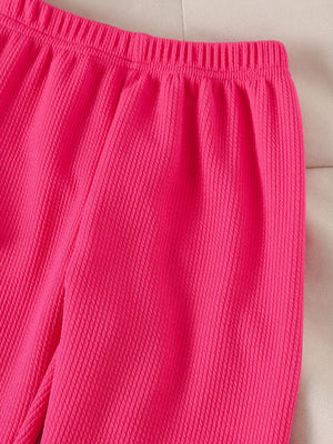 Children's Ribbed Bow Tank Top And Pants Set option 9