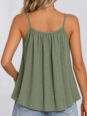 95% polyester, 5% spandex Care instructions: Hand wash cold camisole in Black with relaxed silhouette