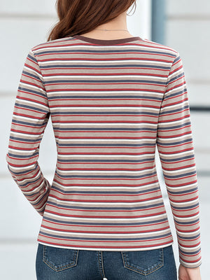 t-shirt in Green - Striped with striped and plus-size