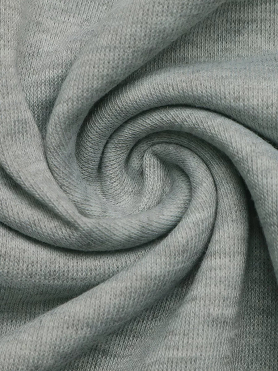sweatshirt in Gray with buttoned and hip-length