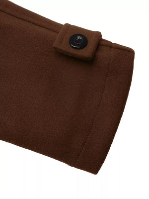 dark brown relaxed overcoat with collared
