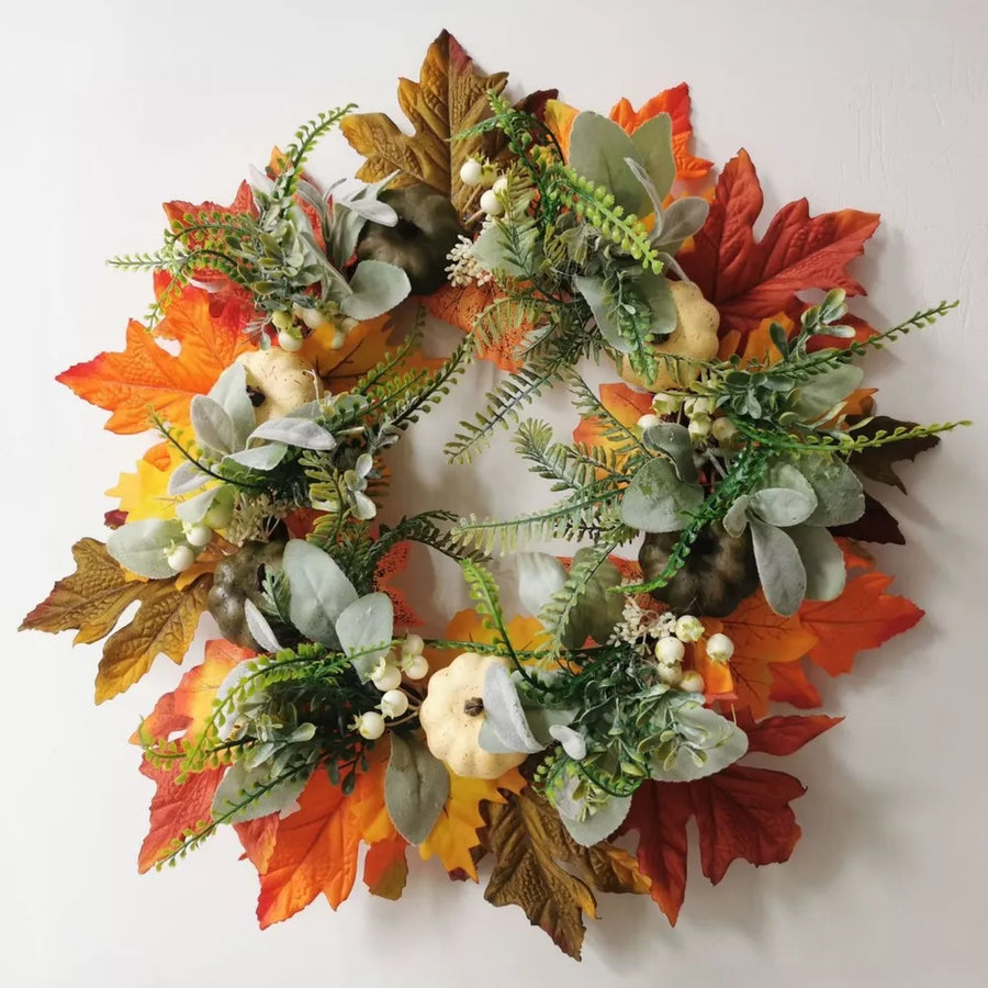 wreath in Sherbet with floral and decorative
