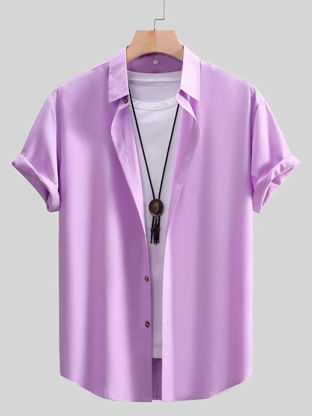 classic button-up shirt in French Blue with collared