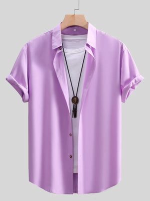 classic button-up shirt in French Blue with collared