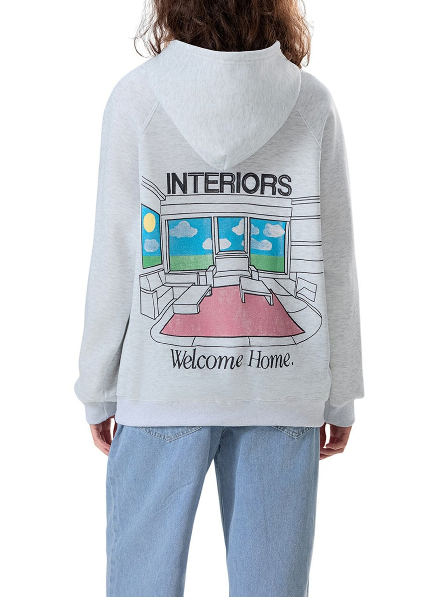 100% polyester Care instructions: Machine wash cold pullover hoodie in Royal Blue with relaxed silhouette