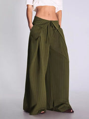93% polyester, 7% viscose Care instructions: Machine wash cold wide-leg pants in Navy with wide-leg silhouette