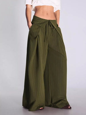 93% polyester, 7% viscose Care instructions: Machine wash cold wide-leg pants in Navy with wide-leg silhouette