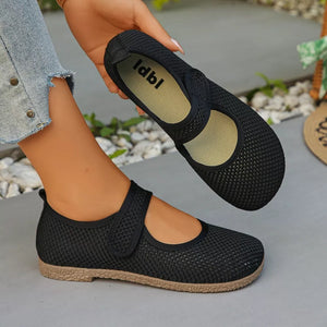 Mesh,Rubber Imported Size &amp Mary Jane Flats in Tan with flats silhouette