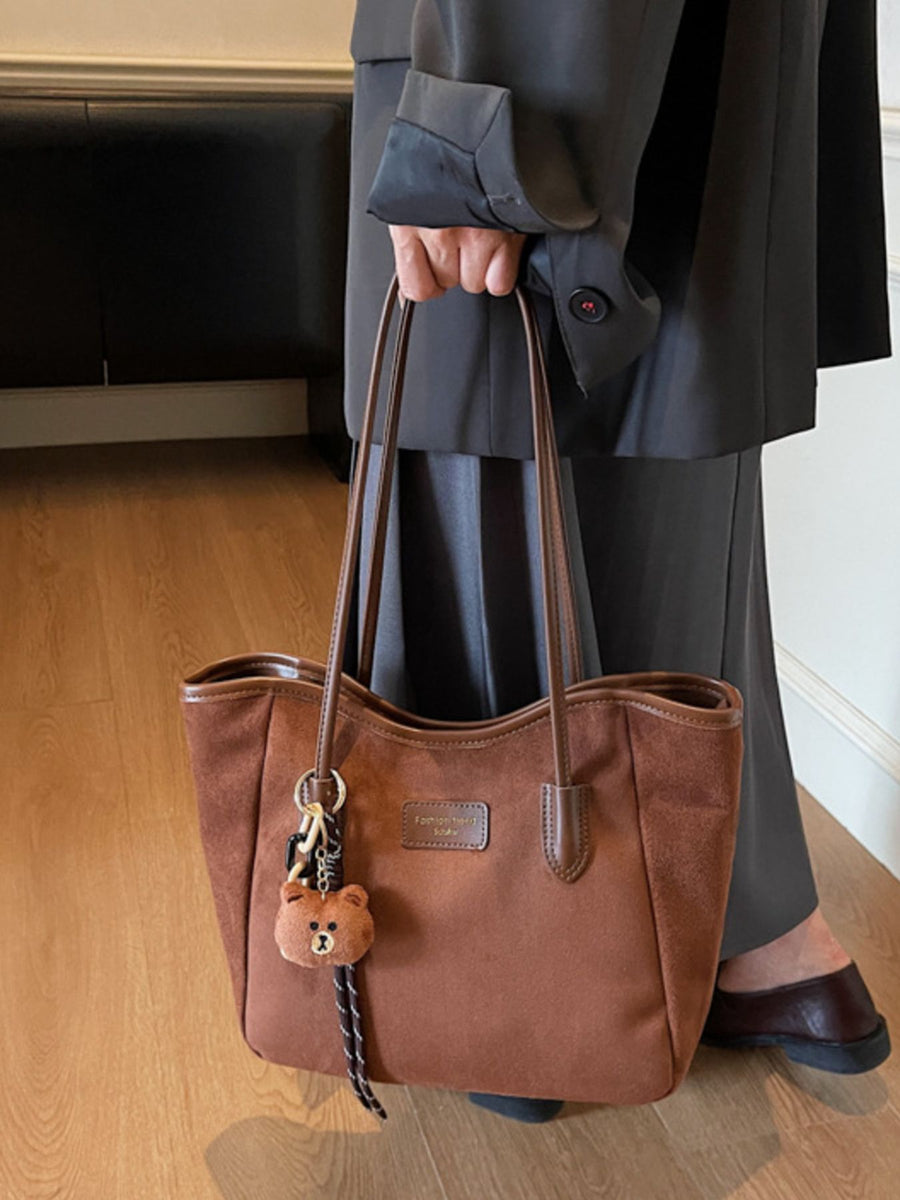 tote in Black with top handles and medium