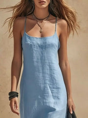 bohemian maxi dress in Olive with square neck