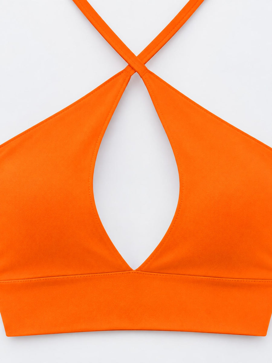 Dragon Fruit halter top with backless and sleeveless