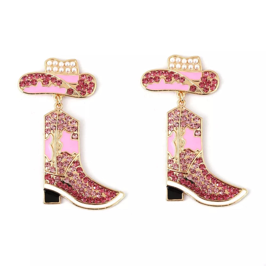 Synthetic Pearl, 18K Gold-Plated, Zinc alloy, Rhinestone Care instructions: Avoi earrings in gold with dangle silhouette