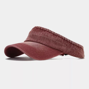 hat in washed red featuring washed effect and structured fit