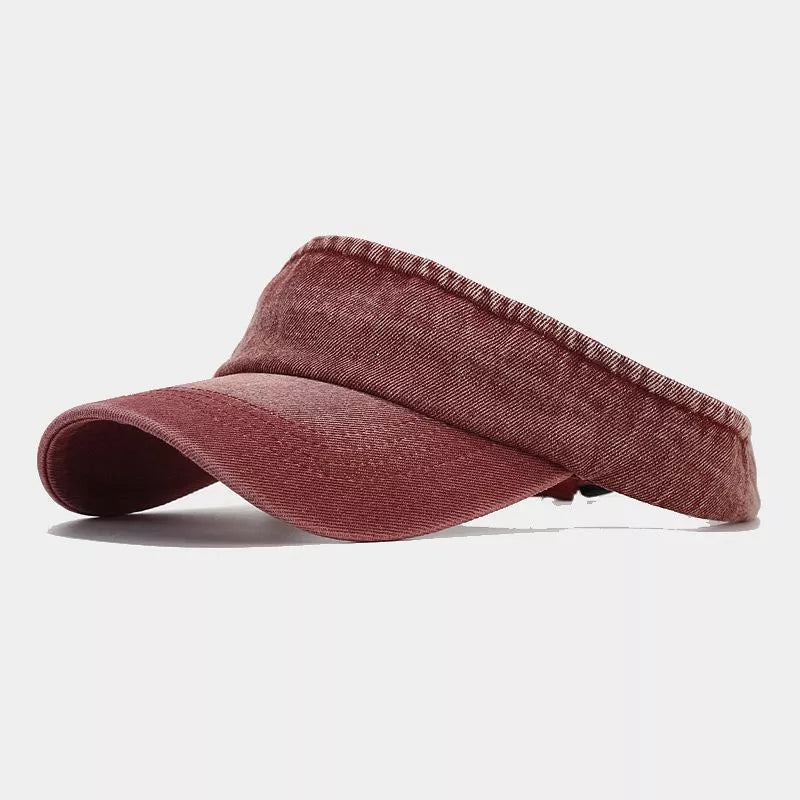 hat in washed red featuring washed effect and structured fit