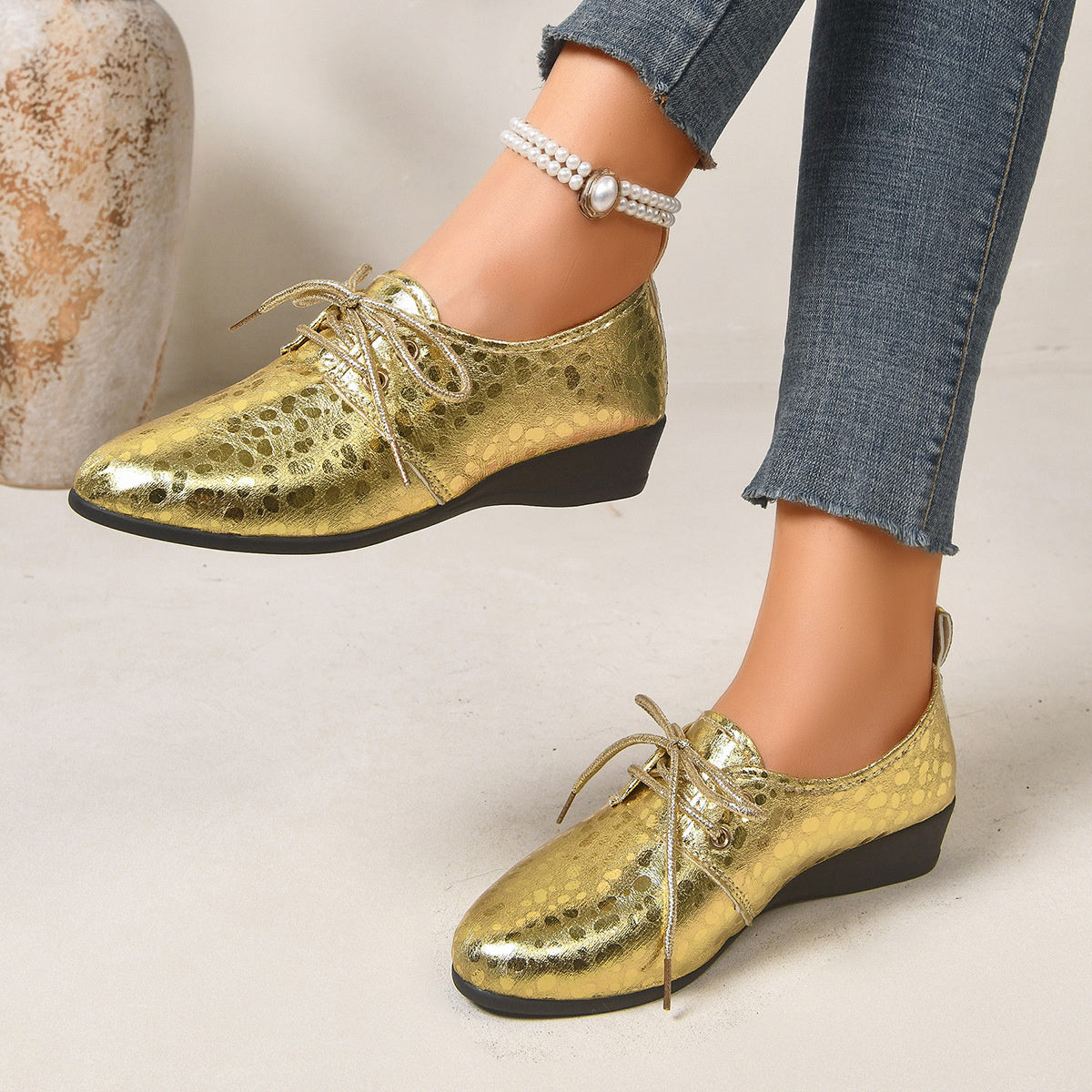 loafers featuring abstract-print in silver with PU Leather,Rubber Imported Size &amp texture