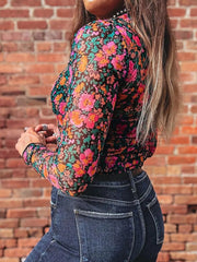 Leopard top with hip-length and pullover