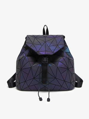 backpack featuring geometric in black with PVC Imported Size &amp texture