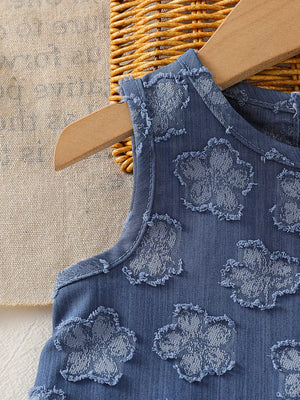 Children's Floral Round Neck Tank And Pants Set option 4