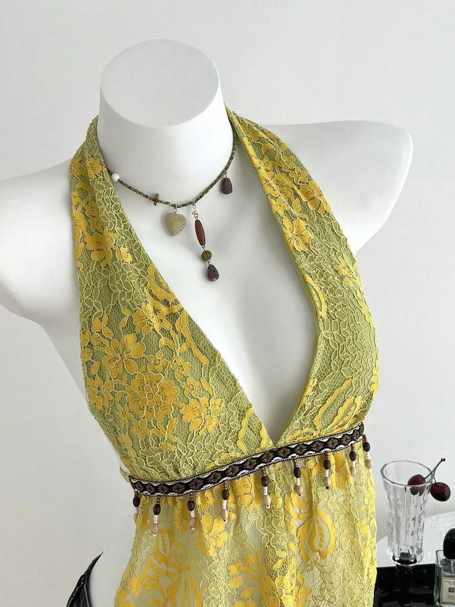 Lace Halter Neck Cami option 3