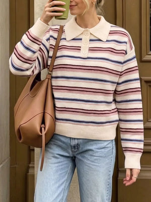 Ribbed Knit Long-sleeve Sweater option 5
