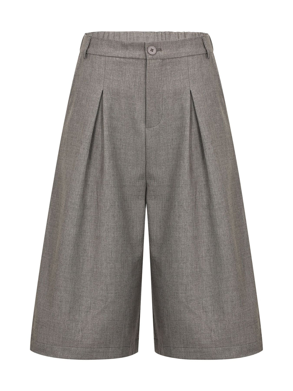 capri pants in charcoal featuring high-waisted and wide-leg fit