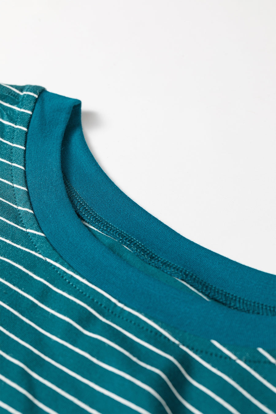 teal lounge set with elastic waist and long sleeve