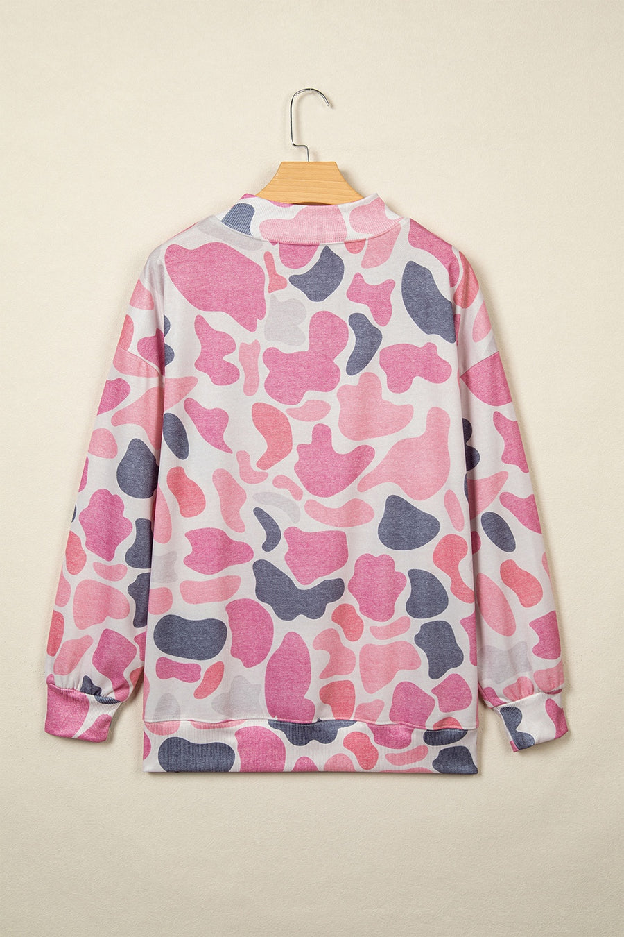 light gray sweatshirt with hip-length and pullover
