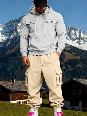 athleisure tracksuit in Dark Gray with hooded