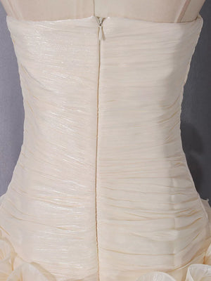 Strapless Ruffle Ruched Mini Dress option 9