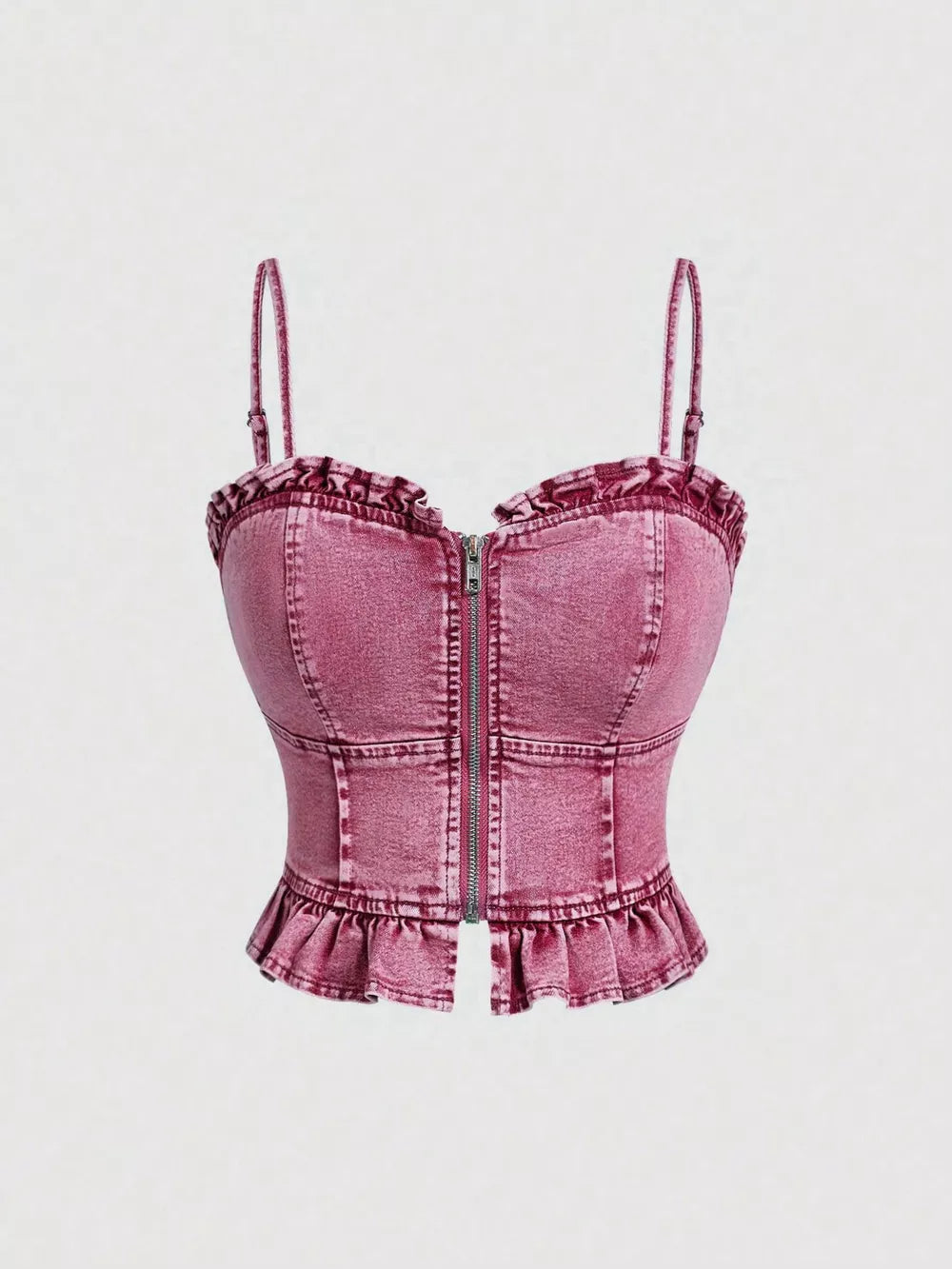 Y2K camisole in Pink with sweetheart