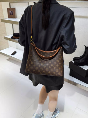 Brown Monogram Pattern Shoulder Bag