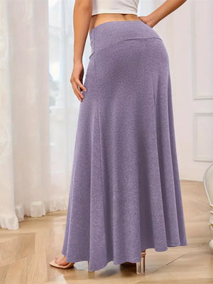 Flowy Maxi Skirt With Wide Waistband, view 15