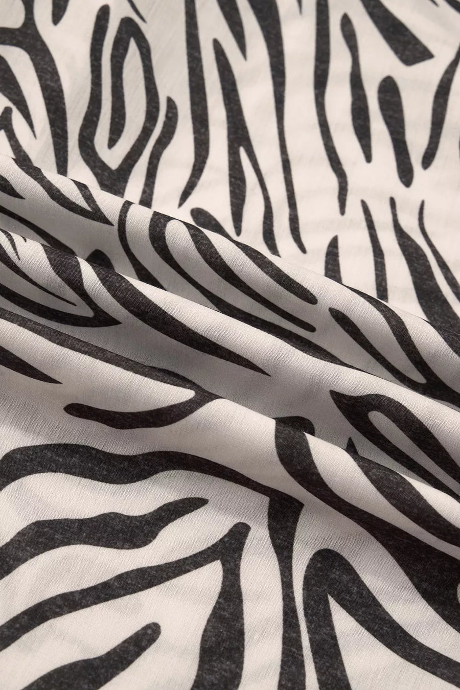 Multicolour Western Print Zebra Pattern Elastic Waist Pants in Mocha