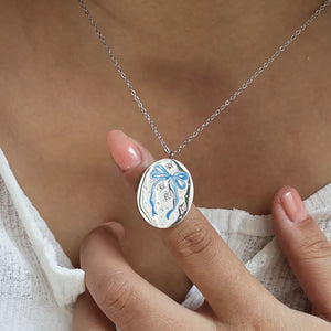 blue necklace