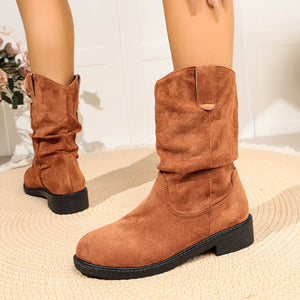Suede,Rubber Imported Size &amp boots in camel with relaxed silhouette